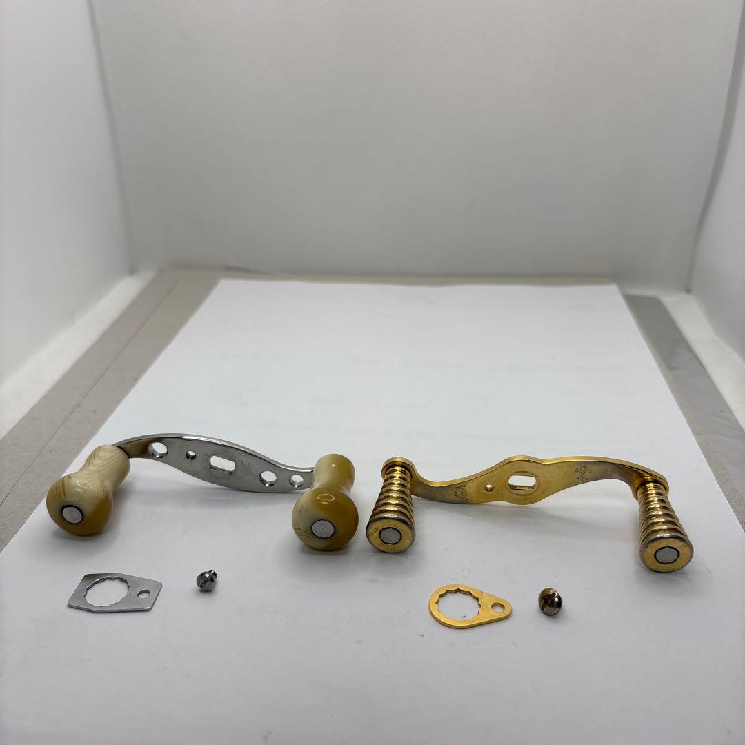 と*ま様 ベイトリールハンドル セット シルバー ゴールド