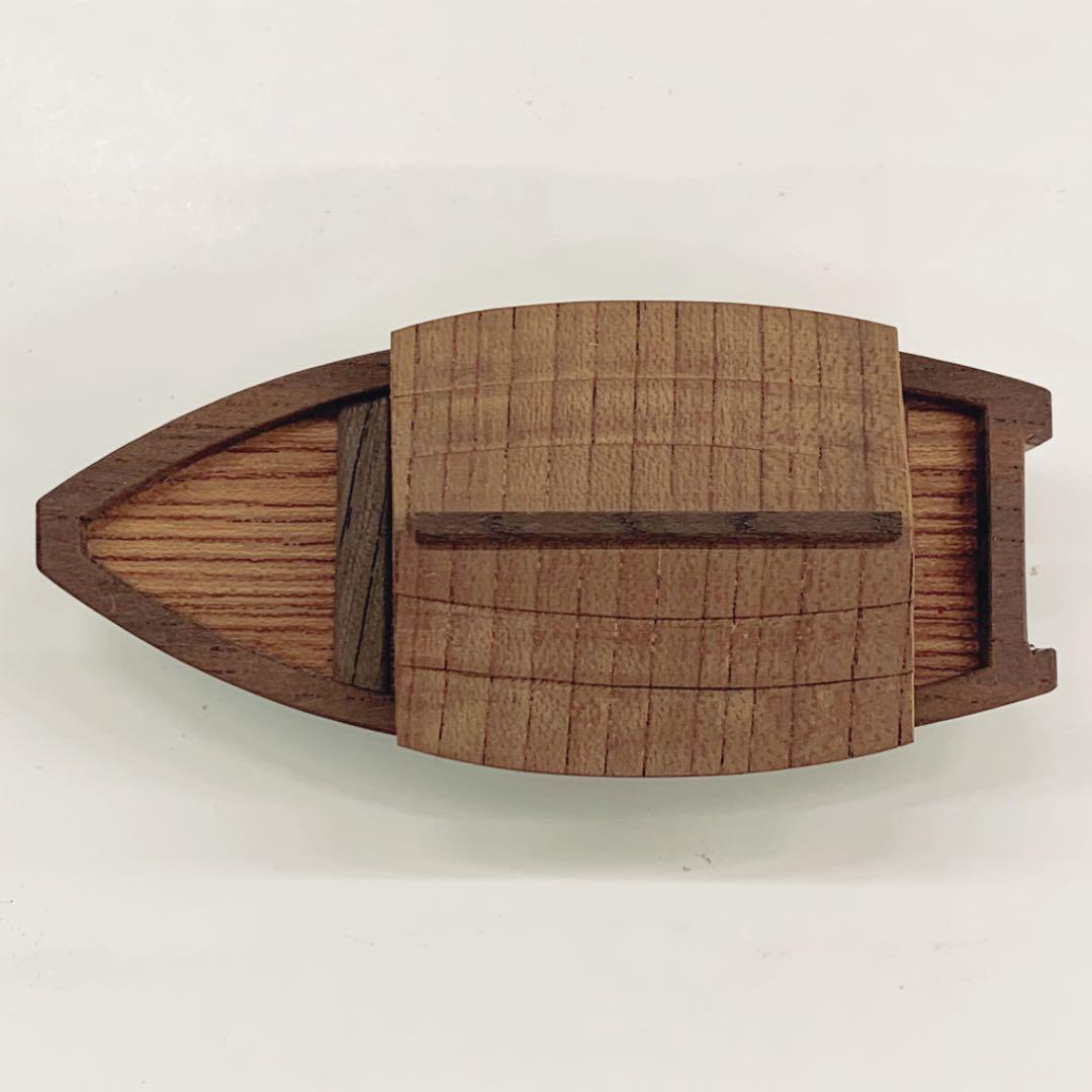 【香合　木地寄　屋形舟】小松一徳　共箱