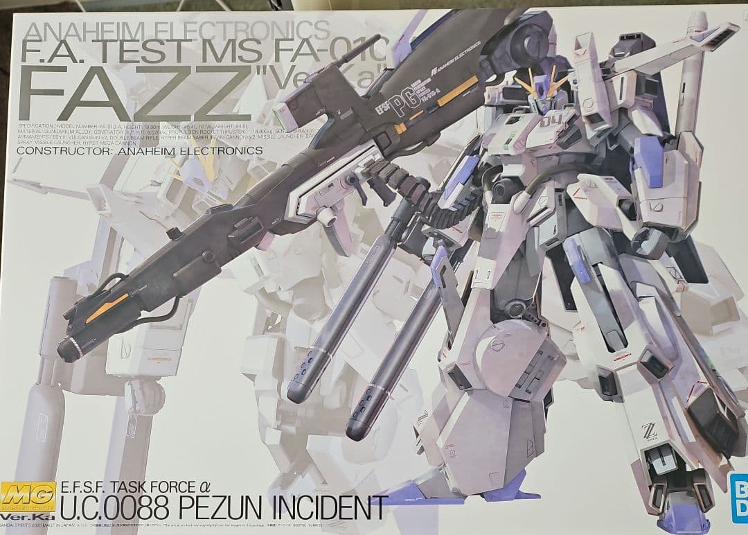バンダイスピリッツ 1／100 MG FAZZ Ver.Kaガンダムセンチネル