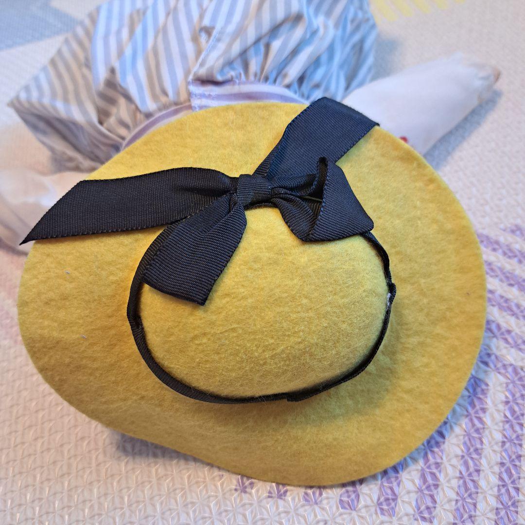 マドレーヌちゃん　赤毛　ストライプドレスのぬいぐるみ　人形　ビンテージ　レトロ