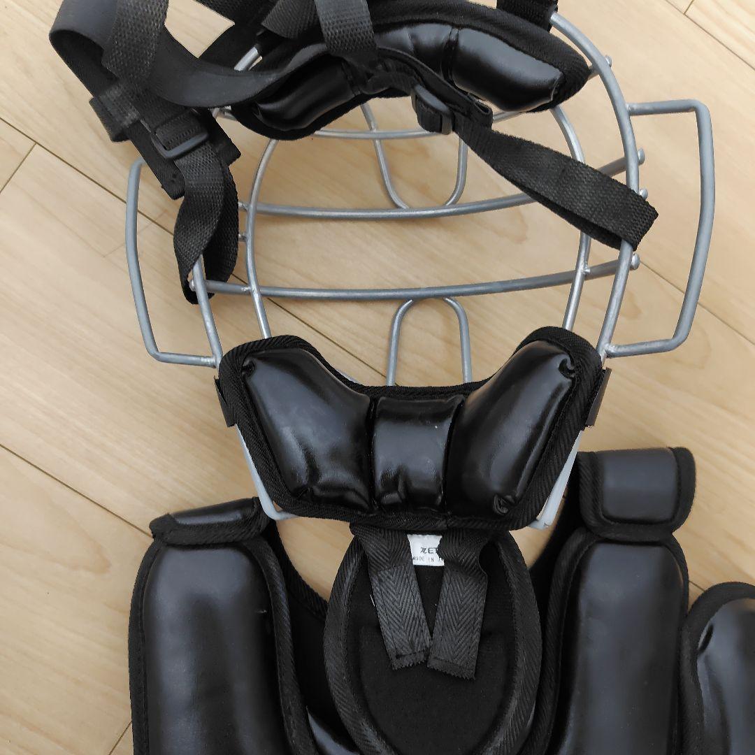 ZETTプロステイタス軟式用 キャッチャー防具セット ブラック