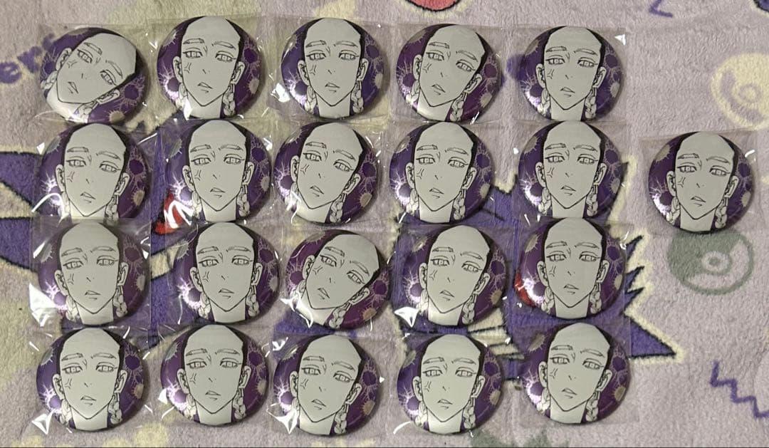 灰谷蘭 メタリック缶バッジ 21点セット