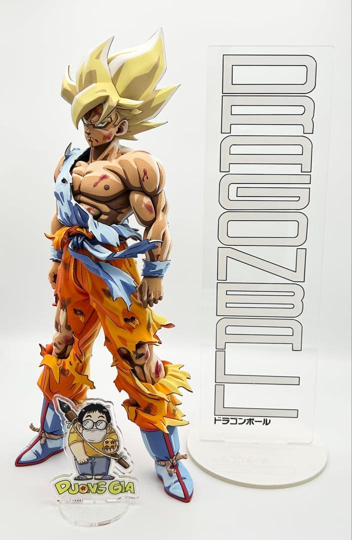 ドラゴンボール　フィギュア　伝説の超サイヤ人　孫悟空　リペイント　二次元彩色
