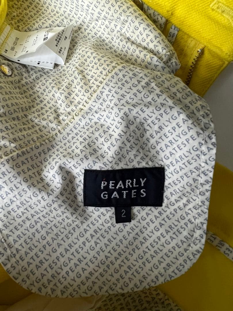 パーリーゲイツ　ライムイエロー　起毛パンツ