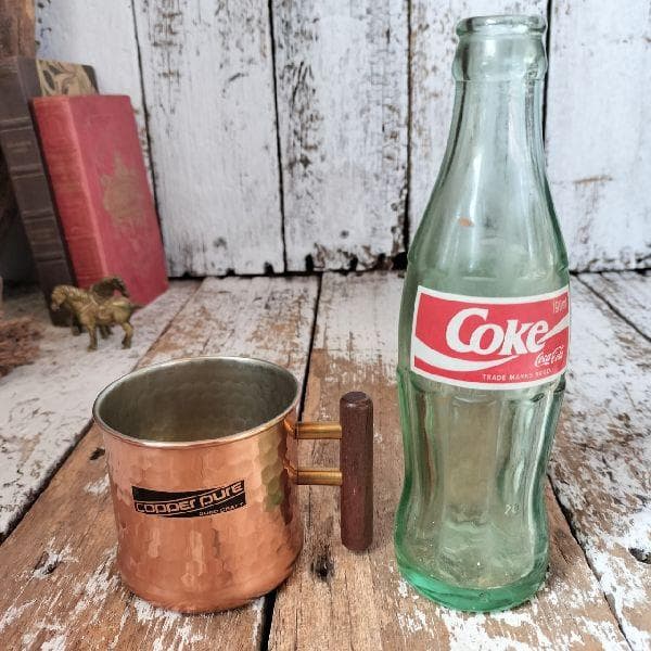 70-80s ヴィンテージ 未使用 コッパー マグカップ 5客 銅製 槌目
