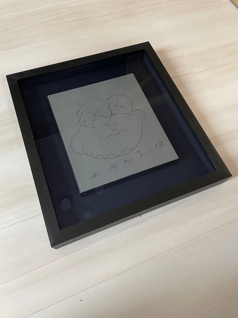 カウズ 2012年 サイン スケッチアート 額装 Kaws sketch