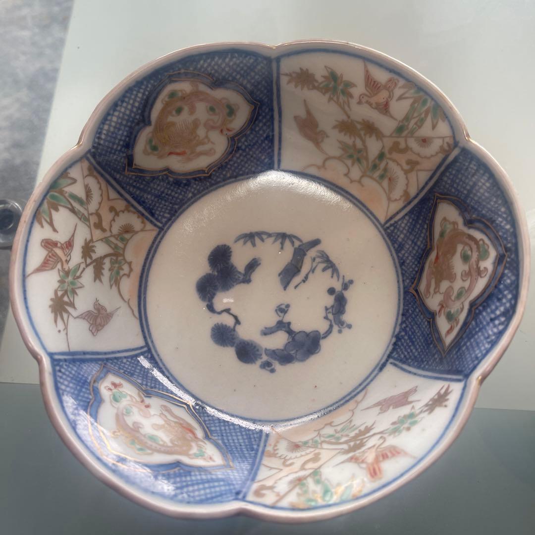 江戸時代　柿右衛門　渦福　金襴手　なます皿2枚