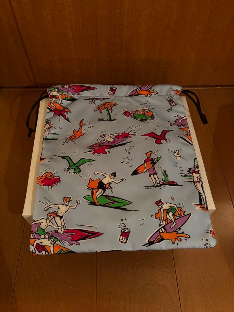 PRADA 非売品 巾着袋 ノベルティ 保存袋 総柄 サーフ柄 美品