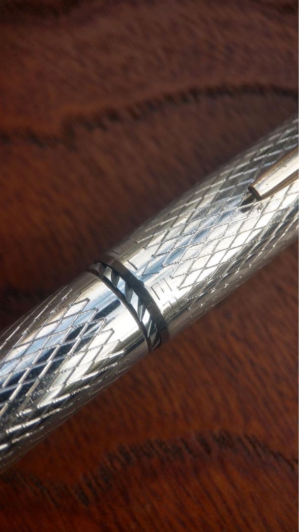 セーラー　ヴィンテージ万年筆　本体／シルバー　ペン先／18k