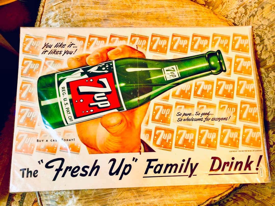 セブンアップ＊７-up＊vintage 1949年製＊コレクタブル