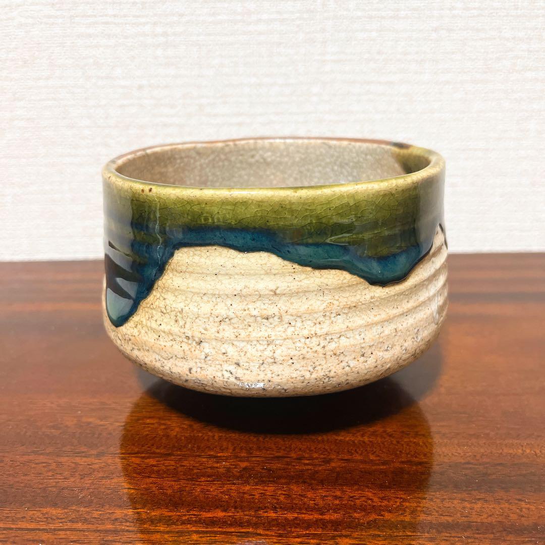 加藤春暁（造）織部焼茶碗 時代箱 仕覆 宝暦 江戸時代後期 茶道具