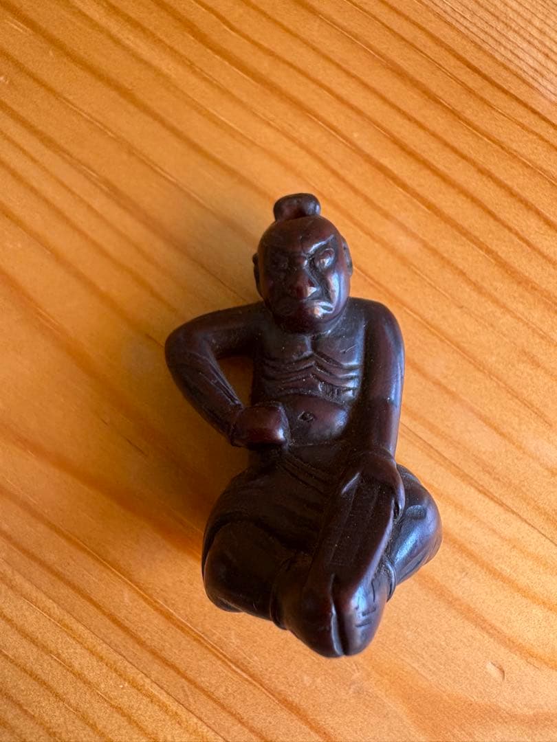 木製彫刻 根付　人物　希少品