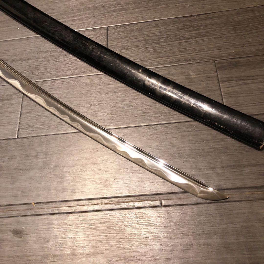 高級模造刀　高級居合刀　優波紋　亜合金刀身　名刀　居合刀　朱拵え