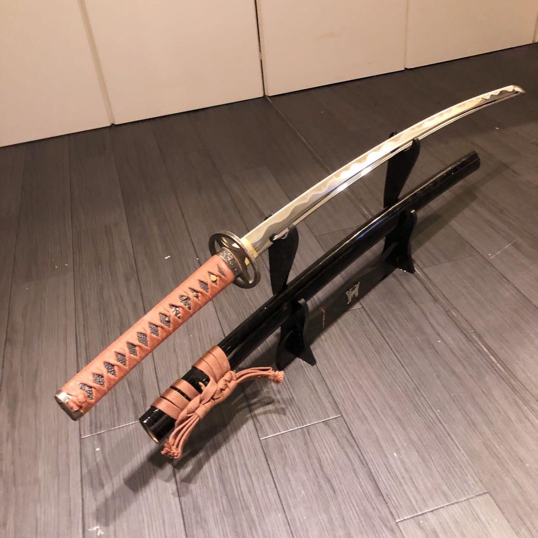 高級模造刀　高級居合刀　優波紋　亜合金刀身　名刀　居合刀　朱拵え