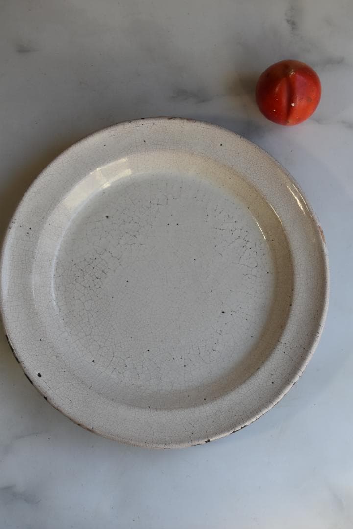 美品フランス19世紀　眺めの良いキュノワール皿　印有　古道具坂田　西洋民藝