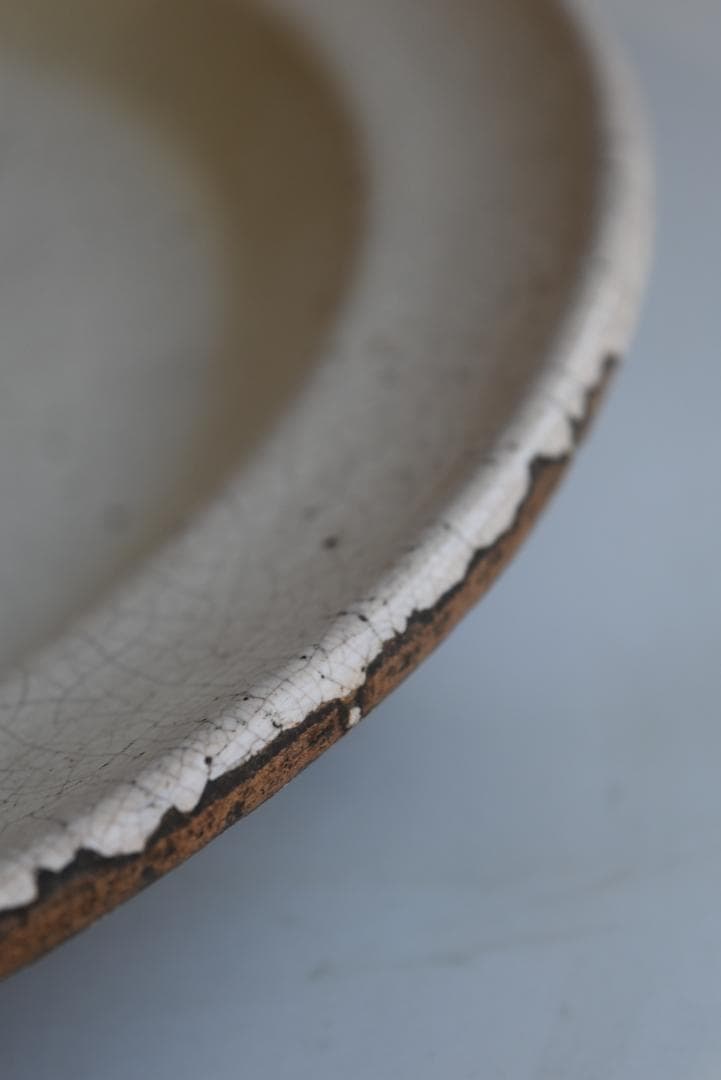 美品フランス19世紀　眺めの良いキュノワール皿　印有　古道具坂田　西洋民藝