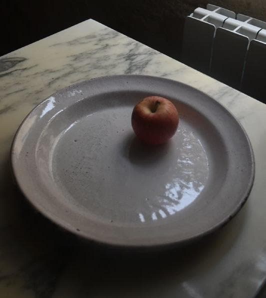 美品フランス19世紀　眺めの良いキュノワール皿　印有　古道具坂田　西洋民藝