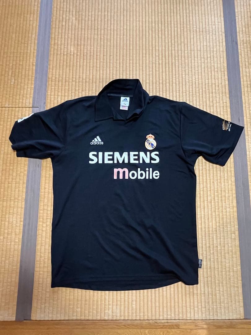adidas Real Madrid シャツ 黒 SIEMENS mobile
