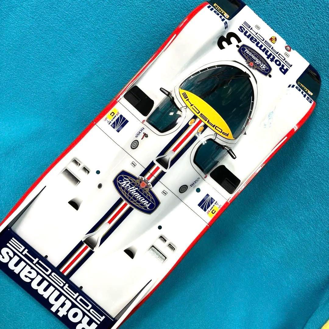 タミヤ RCカー ボディ & タイヤホイール ポルシェ956 塗装ミスあり