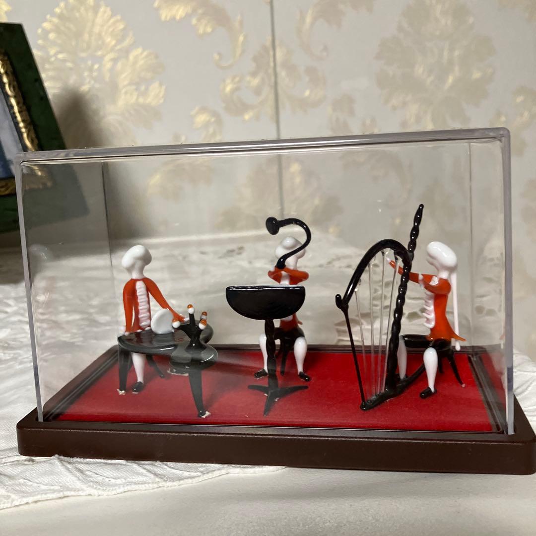 ベネチアンガラス製音楽家フィギュアセット
