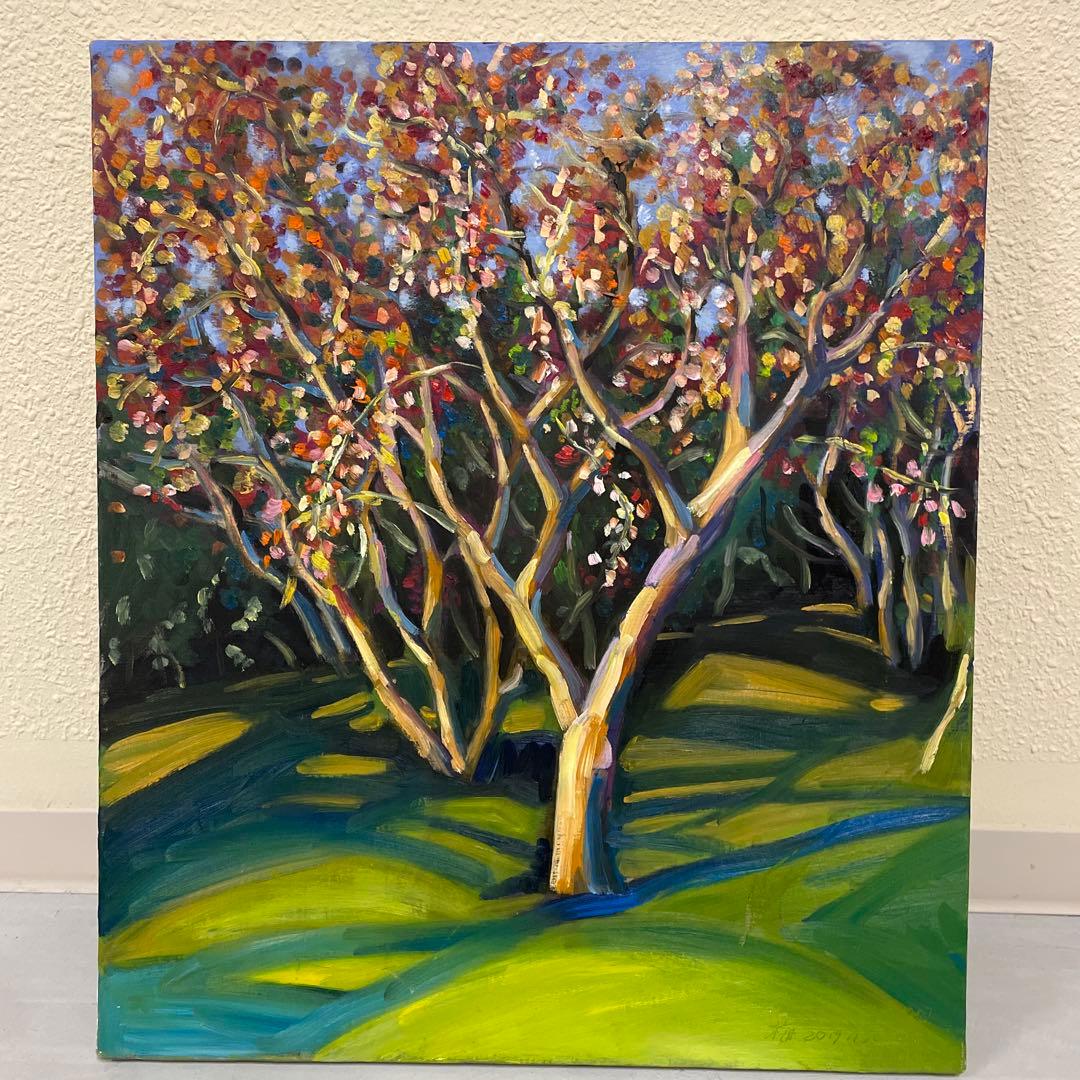 油彩画 樹木 F10サイズ