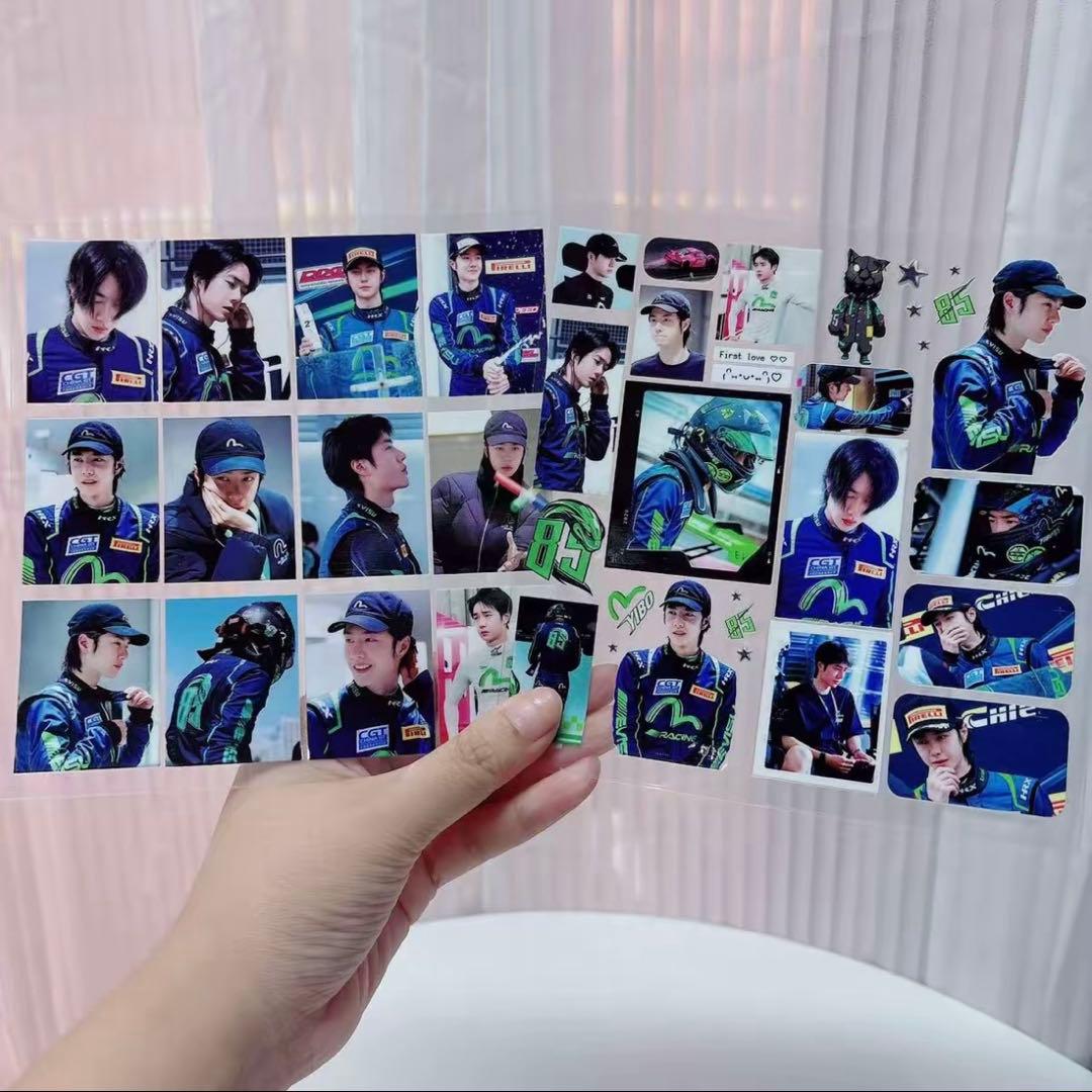 15×15cm 王一博 転写ステッカー 耐油 防水ステッカー　2枚　28セット❣️