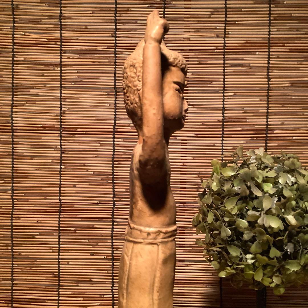 古玩・明治期「釈迦誕生仏」天上天下唯我独尊・諸行無常・一切皆苦・寺院仏閣・素焼