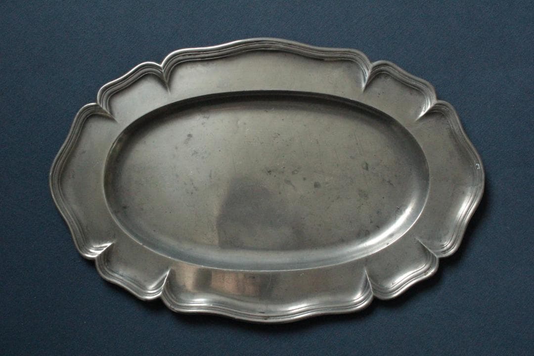 エタンオーバルプレート大/フランスアンティークアクセサリートレイ