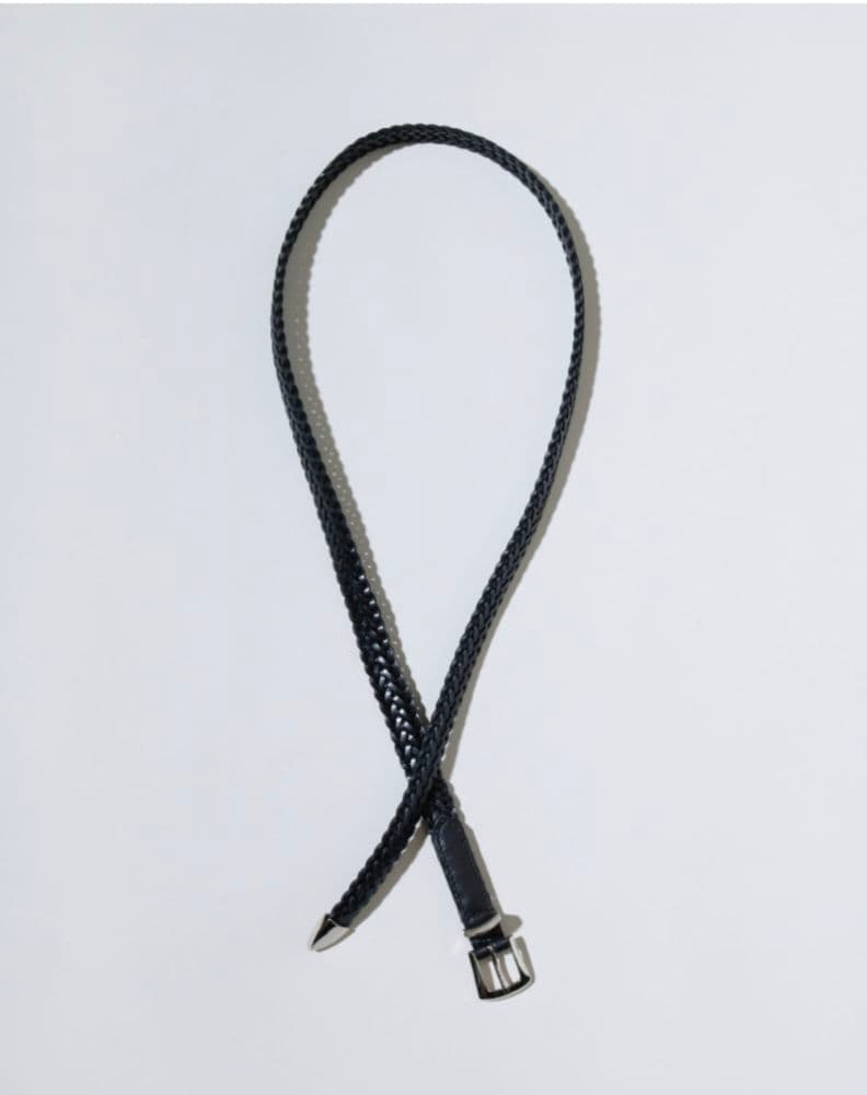 MBハイエンドレザー ナローメッシュベルト（シルバー）