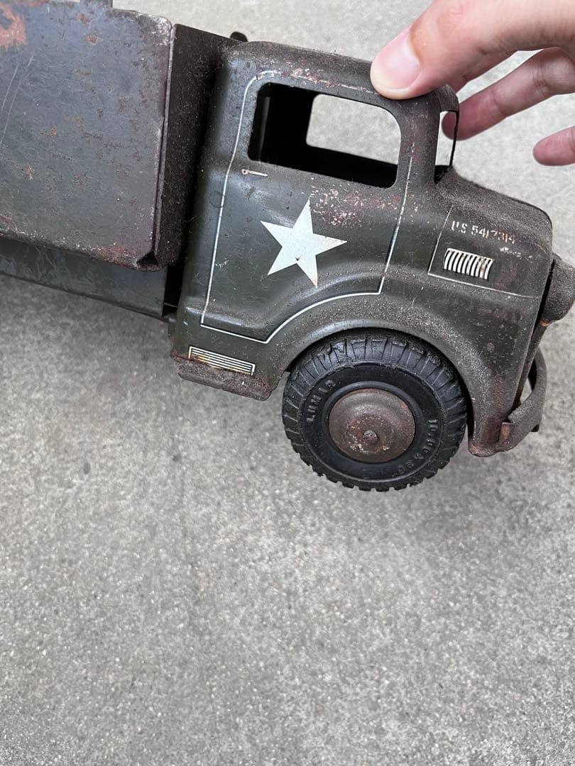 【antique】50'sミリタリー トイトラック TOY ブリキ