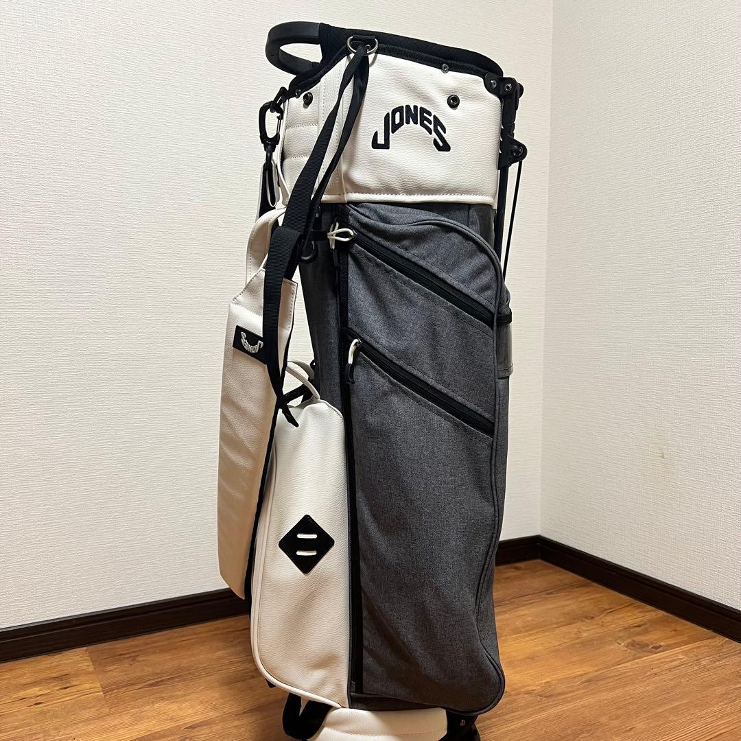 JONES キャディバッグ ホワイト/グレー