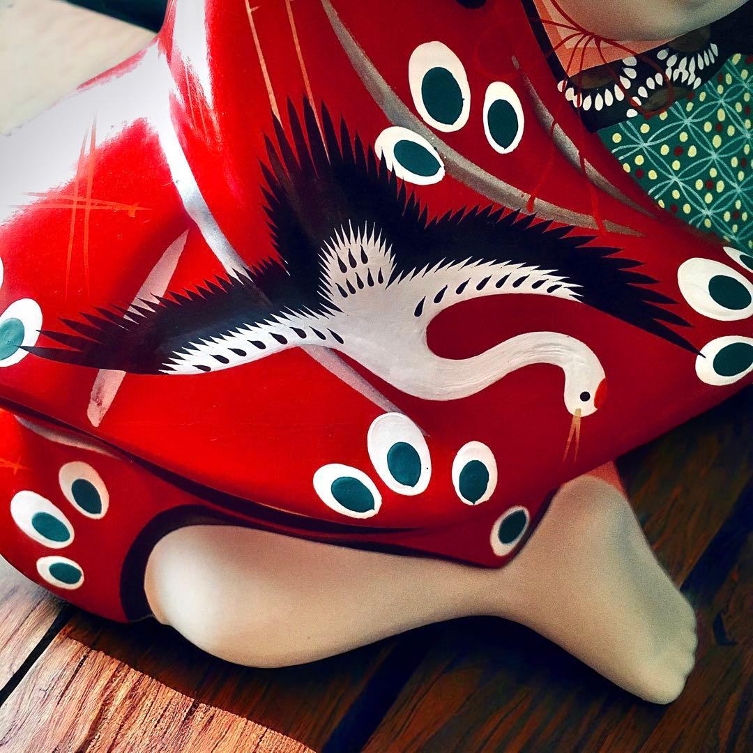 古玩 福島県 郷土玩具 堤人形 つゝみ人形 三番叟 土人形 芳賀強 伊達騒動