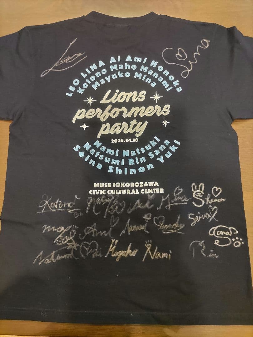 埼玉西武ライオンズbluelegendsえるぱ！Tシャツメンバー全員のサイン入り