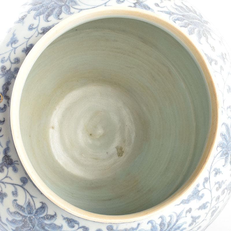 中国　青花　花弁神獣文　花瓶　壺　C　8943A