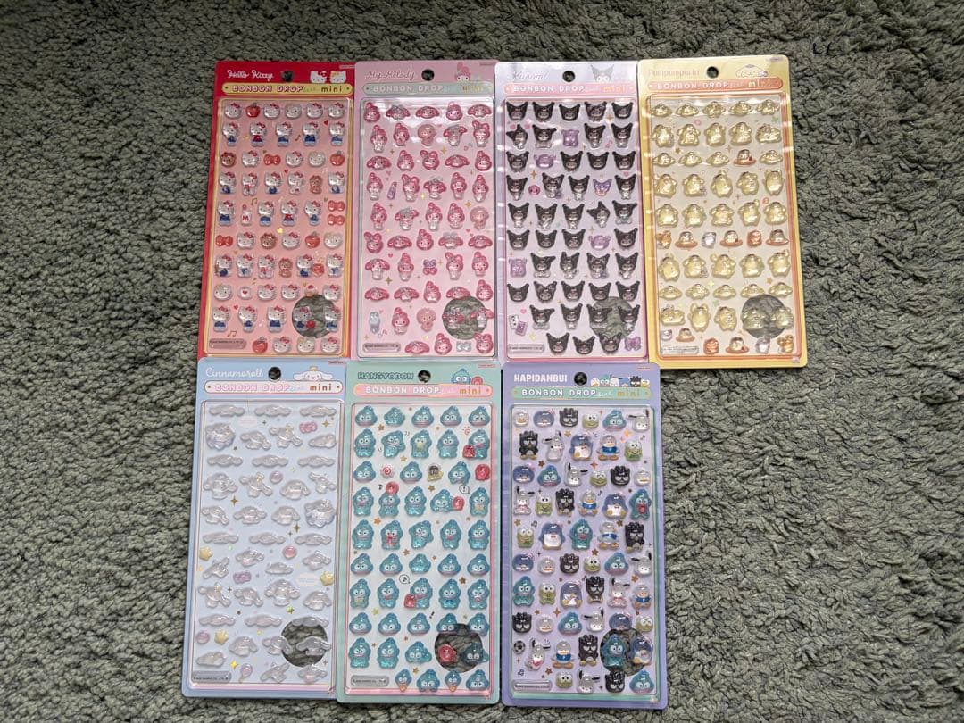 サンリオ　正規品　ボンボンドロップシール　ミニ　7種