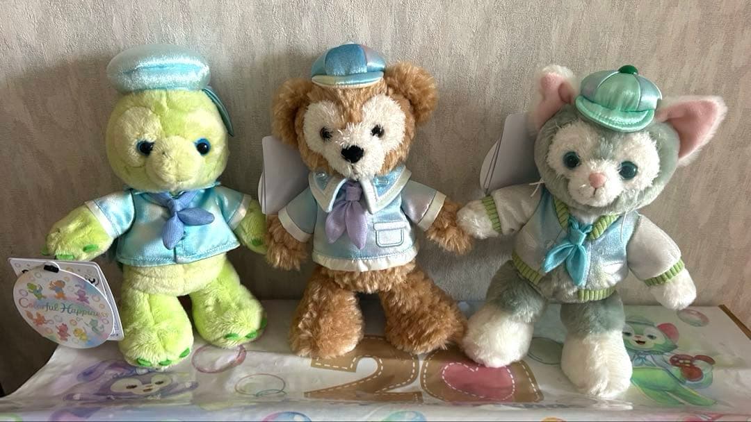 ダッフィー &フレンズ 20周年 ポージープラッシー 7人セット