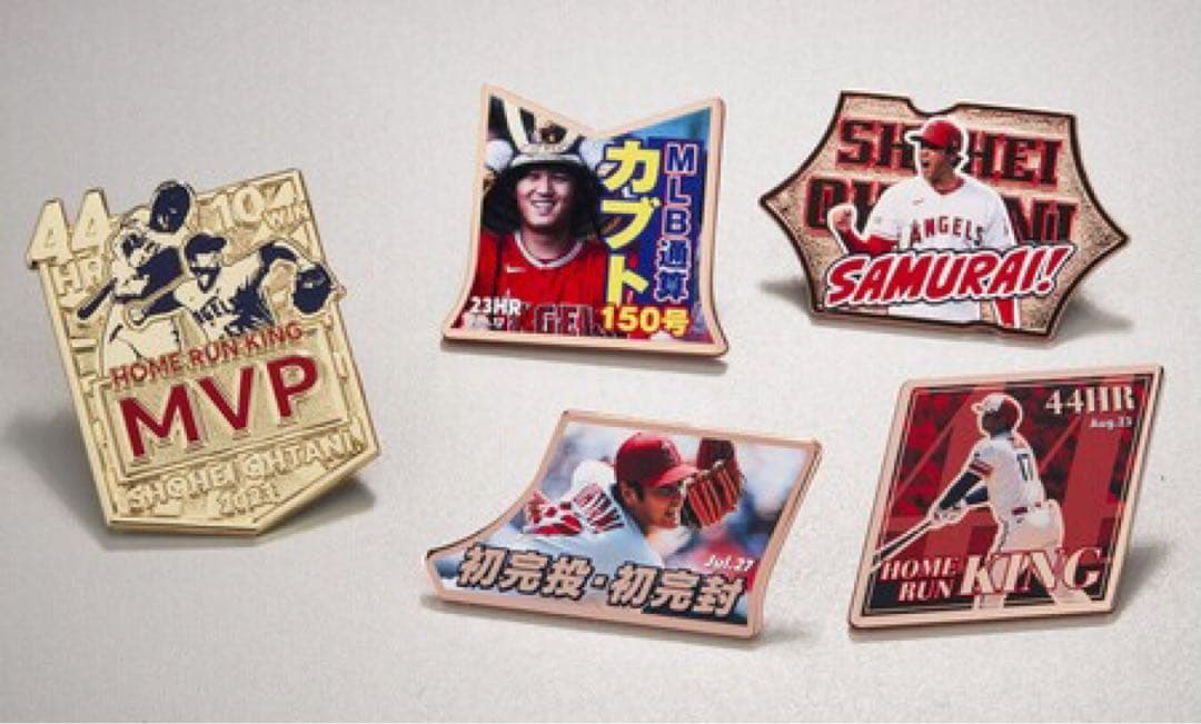 大谷翔平　2023シーズン ホームラン&MVP王W受賞ピンズセット限定2023個