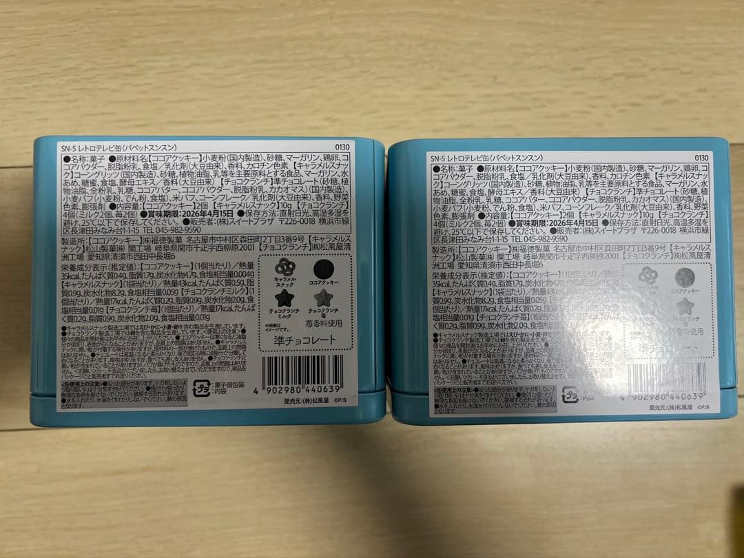 パペットスンスン　レトロテレビ缶　フェイスポーチ(スンスン紙袋付)