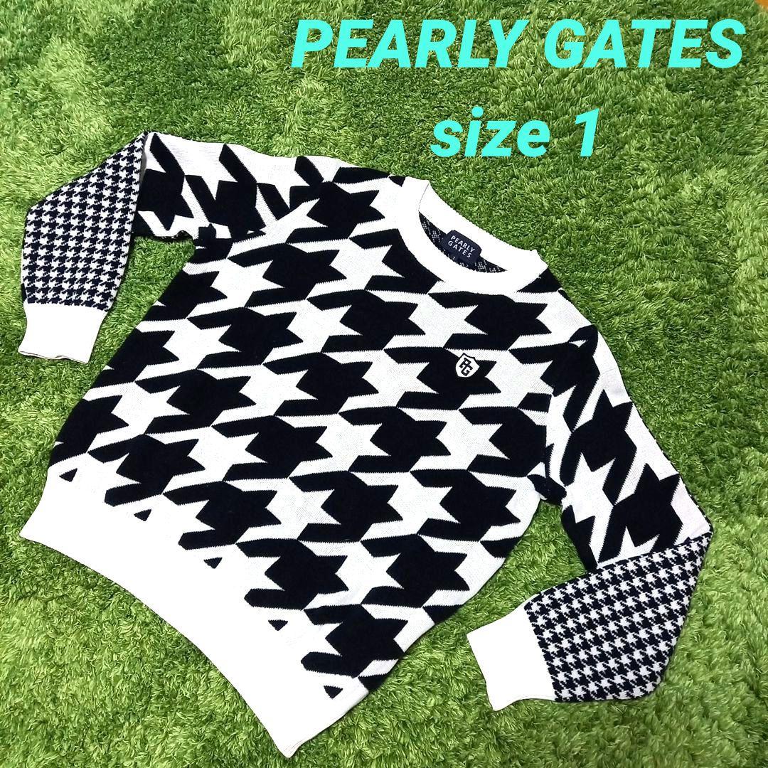 PEARLY GATES セーター ニット 千鳥柄 ジャガード パーリーゲイツ