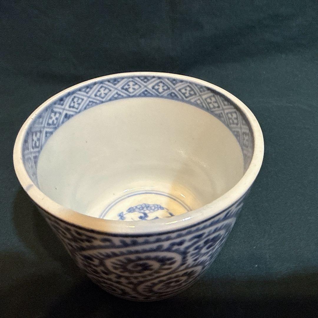 古伊万里　総柄　蛸唐草文　蕎麦猪口　江戸中期