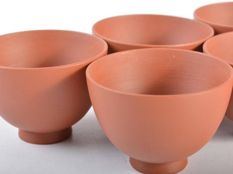 煎茶道具　常滑焼　山田常山造　朱泥　茶器揃　共箱　L　R4613