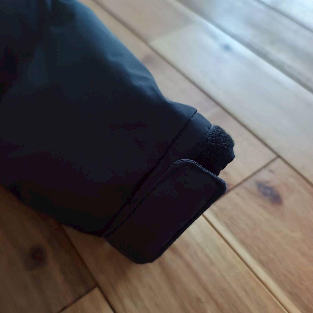 美品　ノースフェイス　ロングダウンジャケット　メンズ XS　ブラック　腕ロゴ