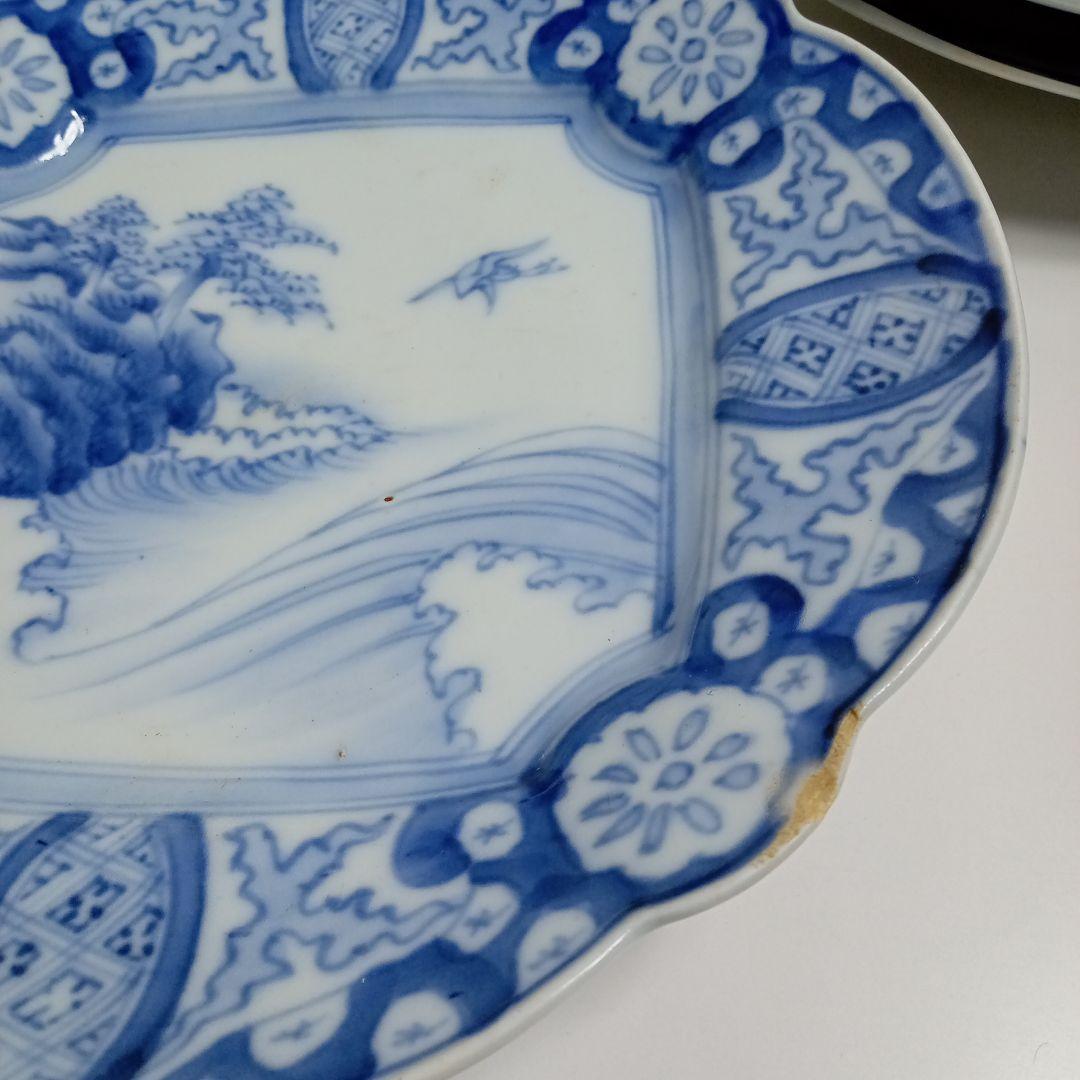 古伊万里　謙　染付　皿5枚　F−284