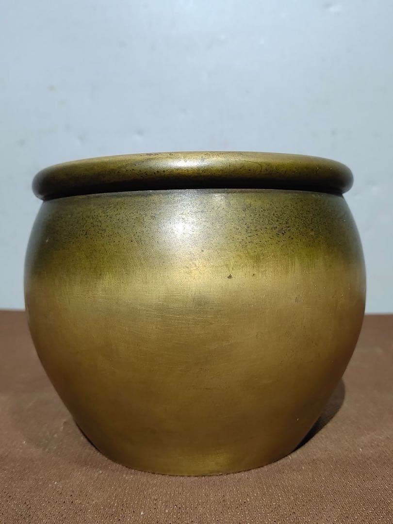 旧家蔵出　香爐 線香用　「財庫」銘　仏壇　供奉 供養 純銅製　時代物　置物