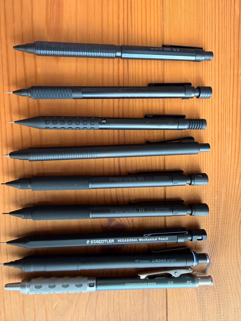 野原工芸シャープペンシル　オレンズネロブルーブラックなどセット