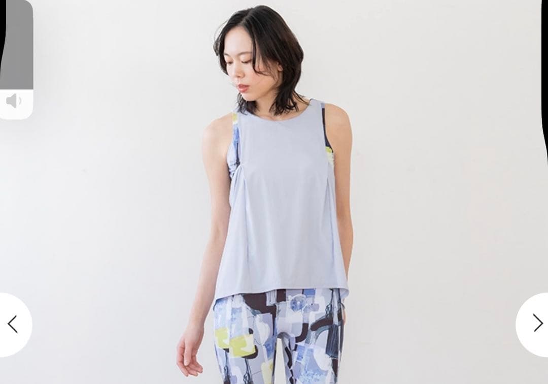 か*ず様 ヨガSUKALA LAVA ミックスプリントカバータンクトップ