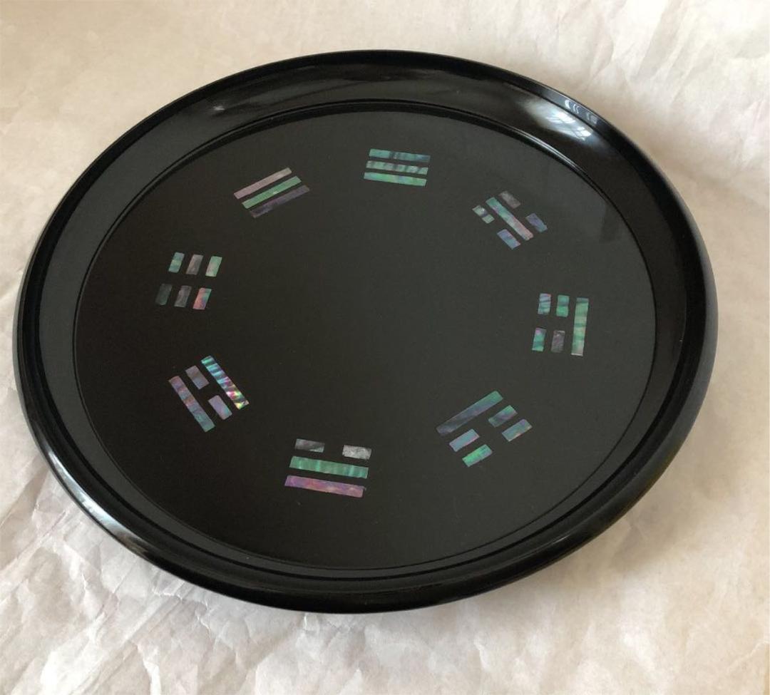 八卦盆　青貝螺鈿　真塗　乱盆　玄々斎好　裏千家　茶道具