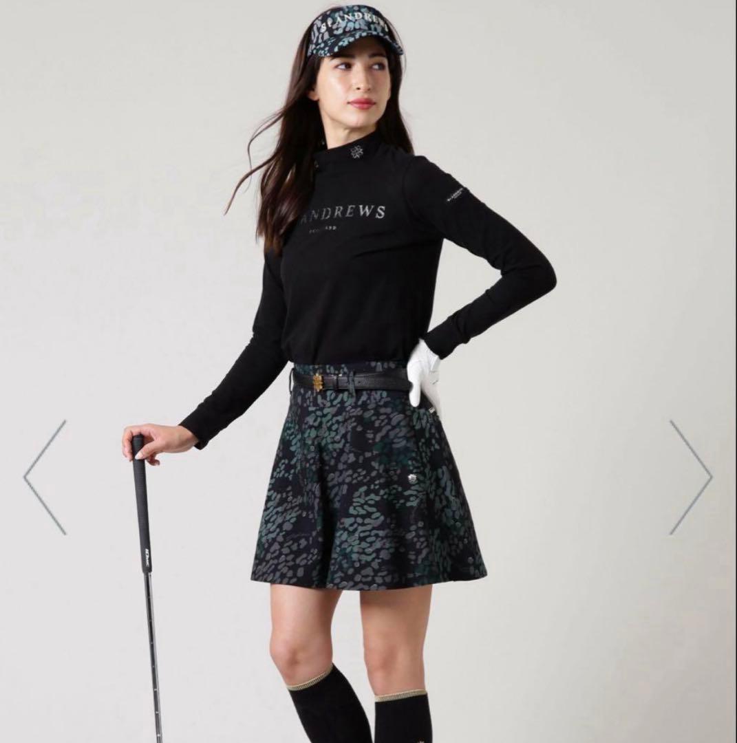 カシミヤ100% ブラック グレー フレアスカート