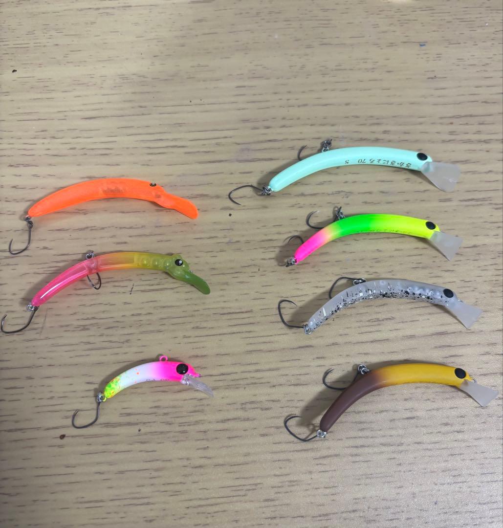 さかさにょろ　にょろ系ルアー　7個セット