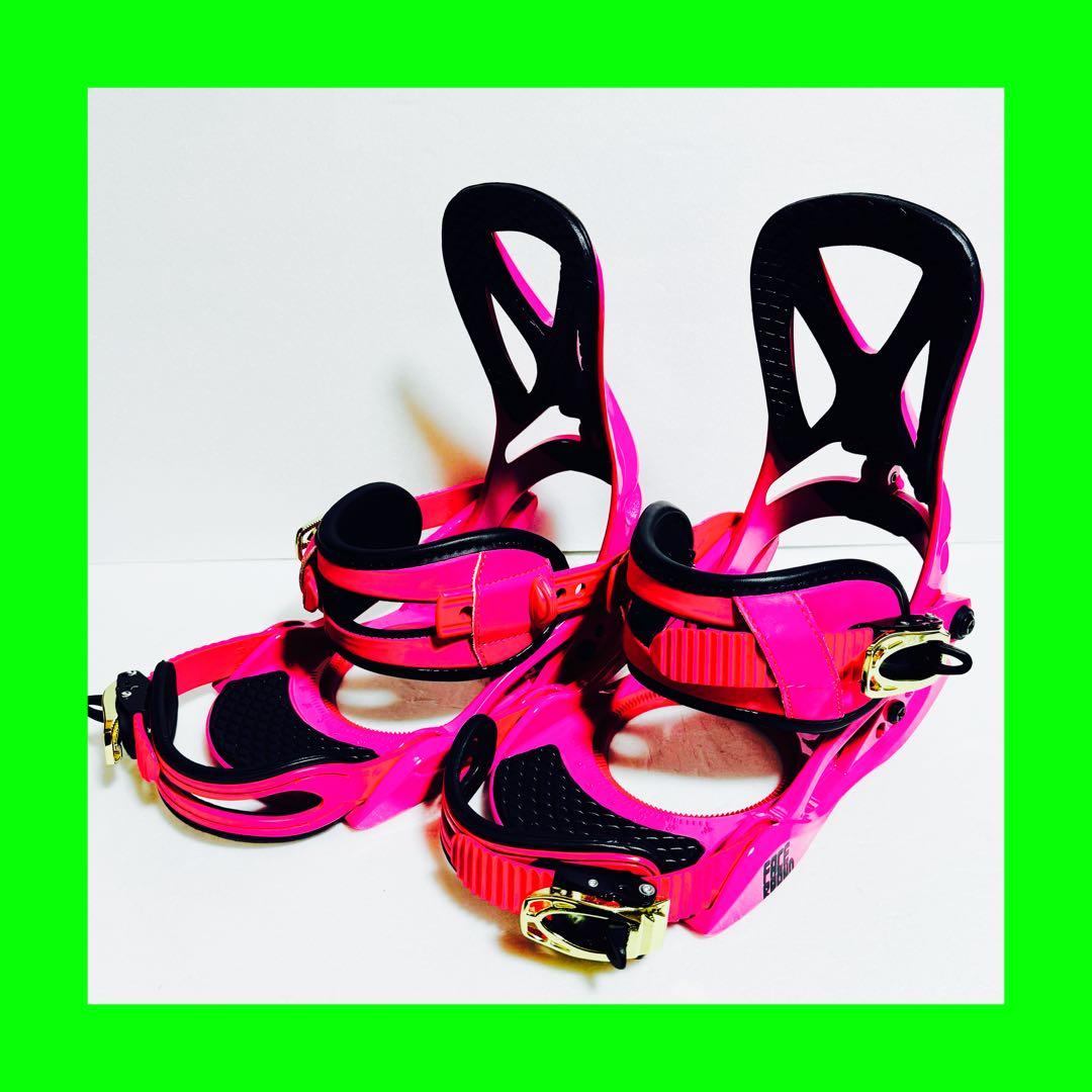 未使用　ピンク スノーボード ビンディング　mサイズ　初心者おすすめ格安特価